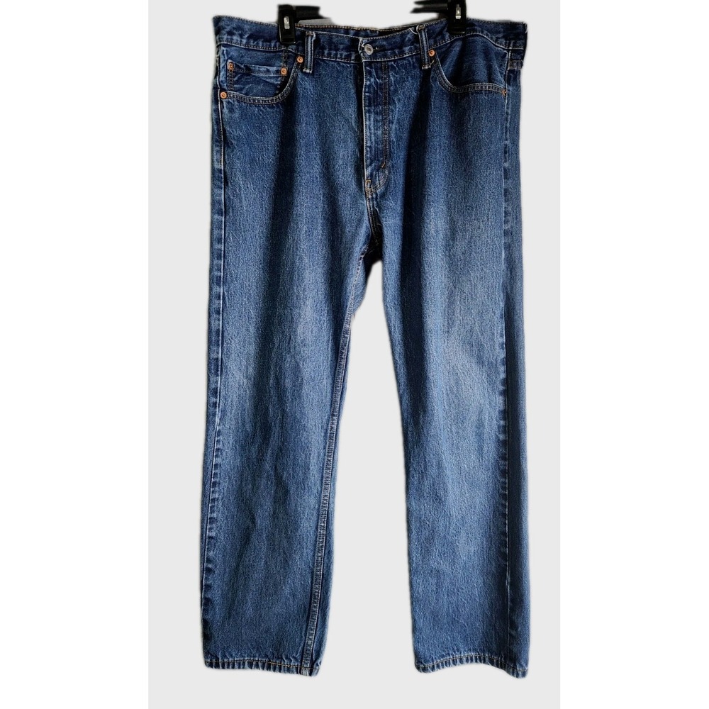Levis 505 Jeans Mens 40 X 32 Medium Blue Denim Straight Regular Fit